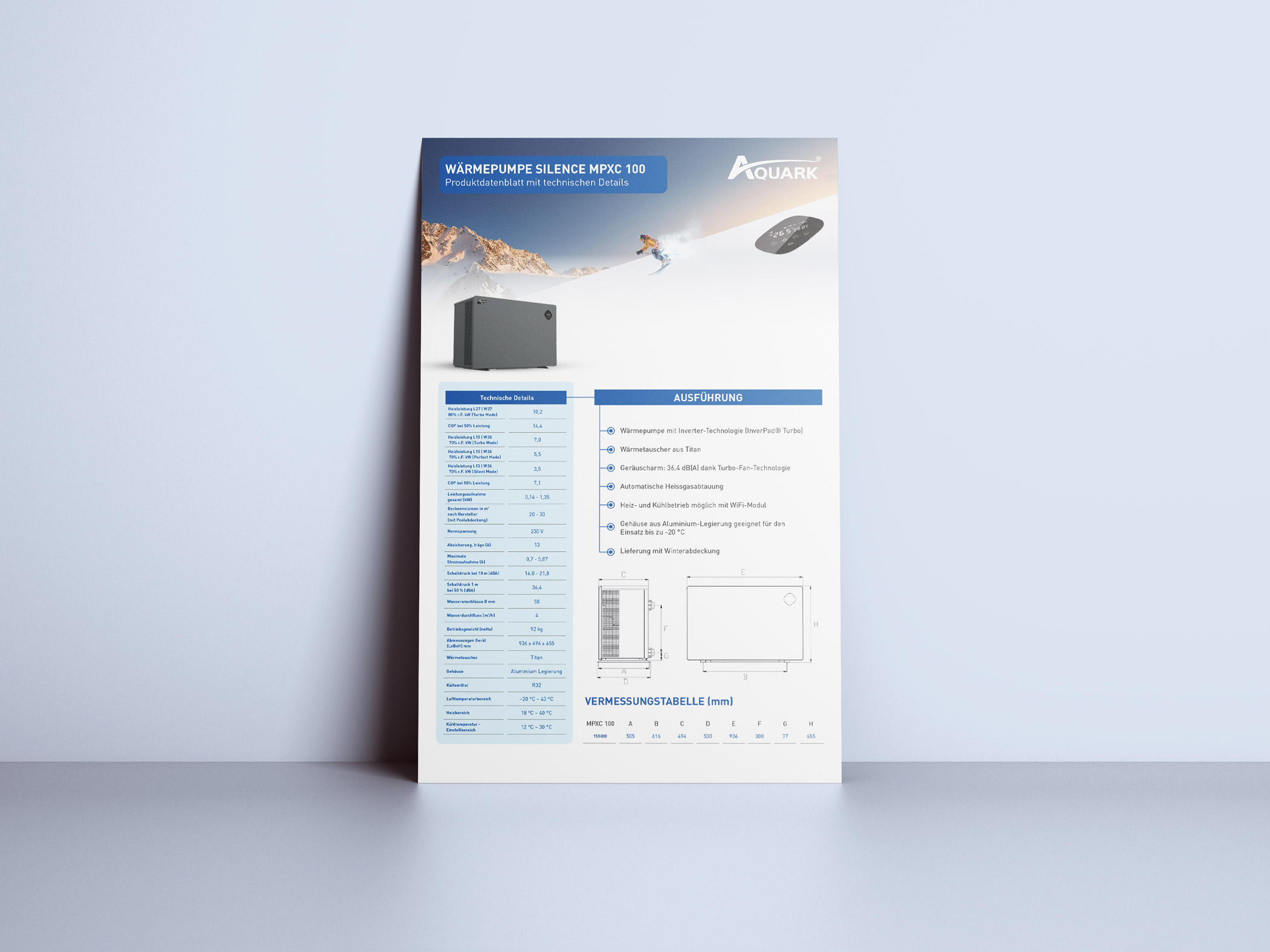 Datenblatt Wärmepumpe